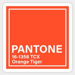 PANTONE 16-1358 TCX Orange Tiger, orange color Sticker